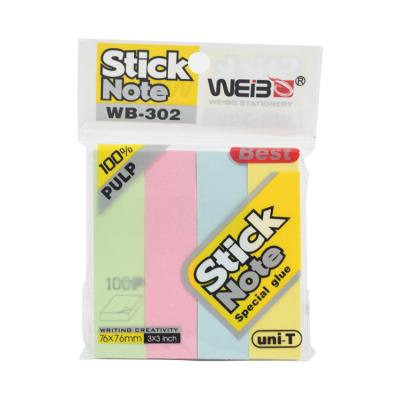 China Simple and self-adhesive self-adhesive notice stickers, colorful notes paper, practical, convenient and fast sticky for sale