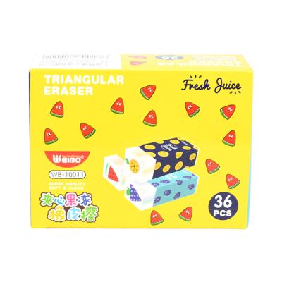 China Promotional 36pcs Eraser Pack Cute Cartoon Fruit Style Eraser Reward Student Eraser and Stationery for Pencil Party, Work Rewards for sale