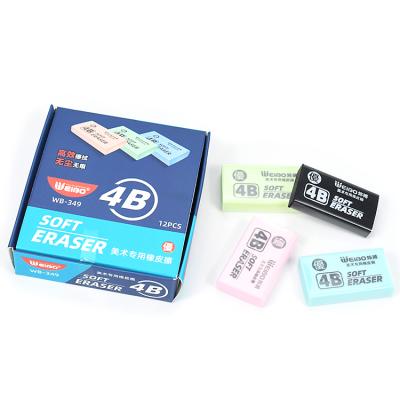 China Promotional Eraser 36pcs Pack Bulk Colored Drawing Eraser Stationery For Student Art Eraser And Reward Painting Dedicated Soft 4B for sale