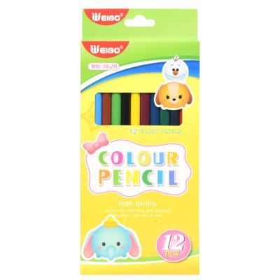 China Office School Pencil Set Cartoon Color Pencil Children's Long Rod Color Suit For Elementary School Students for sale