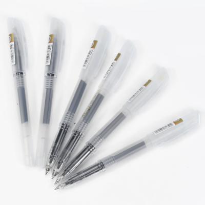 China Weibo Business Office Students Normal Transparent Barrel Neutral Pen Set Simple Customizable Makers for sale