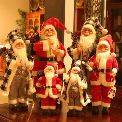 China Santa Claus Hotel Holiday Atmosphere Decoration Shopping Mall Hotel Cloth Doll 60cm Plush Christmas Ornament Christmast The Great Ornaments Navidad for sale