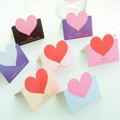 China 10pcs/bag Europe LOVE heart shape greeting card valentines day wedding invitations romantic gift card thank you card for sale