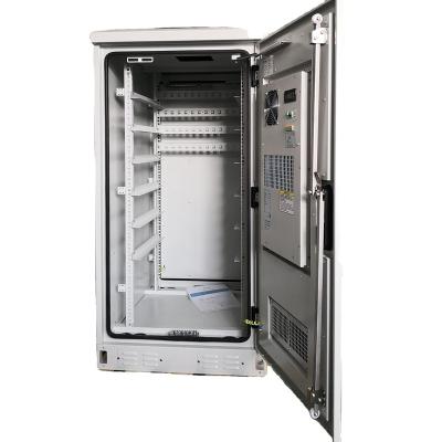 China Waterproof IP65 Outdoor Electronic Hardware Telecom Outdoor Cabinet With 24U Air Conditioner Rack Communication Smart Cabinet for sale