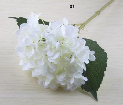 China Home Decoration Hydrangea Flower Head 47cm Artificial Silk Hydrangeas For Wedding Centerpieces Flowers Decorative Hydrangea for sale