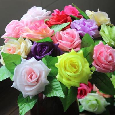 China Resuse Artificial Flower Single Stem Rose Artificial Rose Flowers For Wedding Decorations Room Decoration for sale