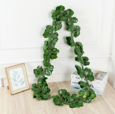 China Home Decoration Artificial Watermelon Leaves Grape Leaves Vines For Home Decoration for sale