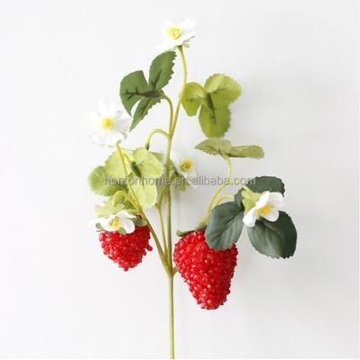 China Home and garden decoration artificial flower strawberry blackberry with red 2 large fruit decoration was used to simulate fruit DIY materials BP057 for sale