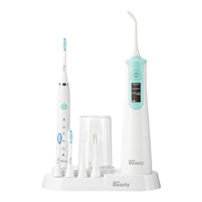 China Protable Iconbeauty Unique Combo Design Electric Toothbrush and Water Irrigator Dental Clean Sonic Flosser for sale