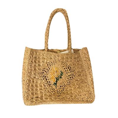 China Fashion Hot Selling 100%natural Plant Plankton Straw Bag Sea Grass Summer Handmade Beach Straw Bags for sale