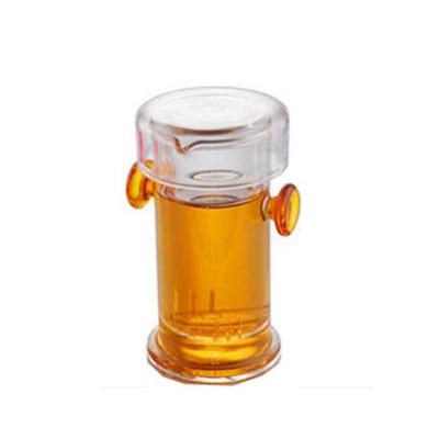 China Viable Wholesale Borosilicate Tea Maker Double Ear Red Cup Heat Resistant Glass Single Teapot With Infuser Basket for sale