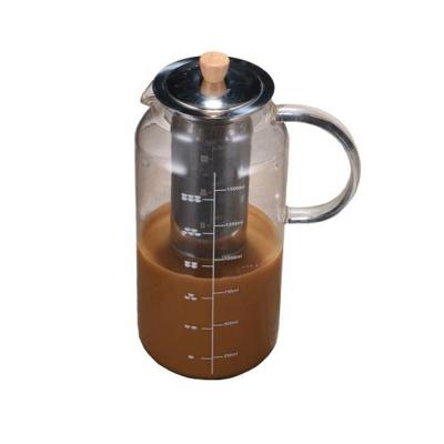 China Large Handblown High Borosilicate Glass Coffee Pot Sustainable Heat Resistant Teapot for sale