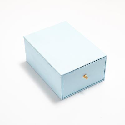 China Recyclable Stain Maker Cheap Drawer Jewelry Ring Necklace Paper Packaging Box With Handle for sale