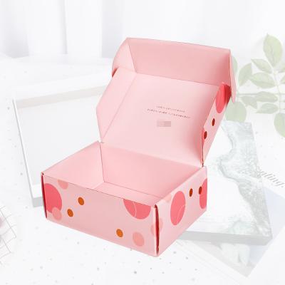 China Recycled Materials Customized Eco Friendly Pink Black Purple Blue Cosmetic Mailing Box With Logo Printed for sale