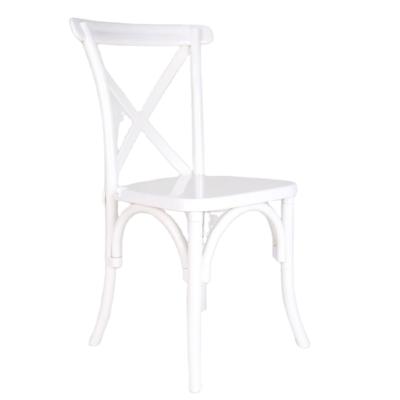 China Adjustable White Resin Furniture Resin Acrylic Stackable Cross Back Event Chair (Other) for sale