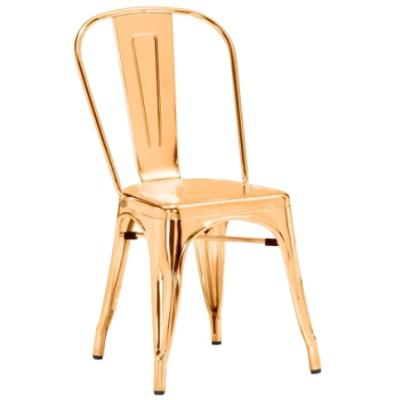 China Gold adjustable (height) metal chair restaurant tolic dining chair for sale