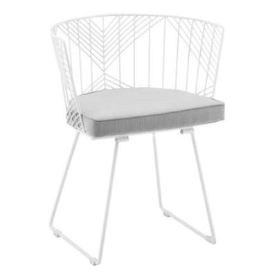 China (Other) Wholesale Adjustable White Powder Coated Metal Wire Captain Chair for sale