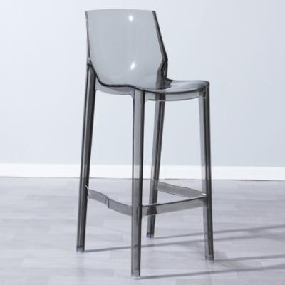 China Foshan Factory Adjustable Transparent Gray (Height) Stackable Acrylic Bar Stool for sale