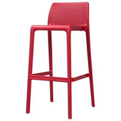 China Foshan Adjustable Commercial Factory Furniture Acrylic Red (Height) Stackable Bar Stool For Outdoor for sale