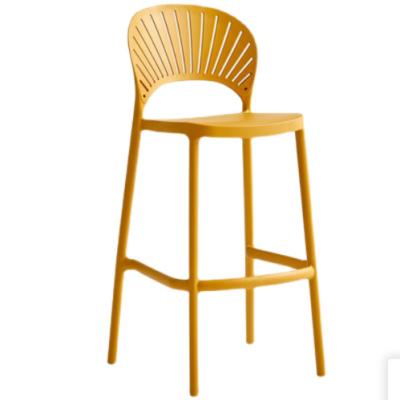 China Yellow Plastic Outdoor Bar Stool (Height) Furniture Adjustable Commercial Acrylic Stacking Stool for sale