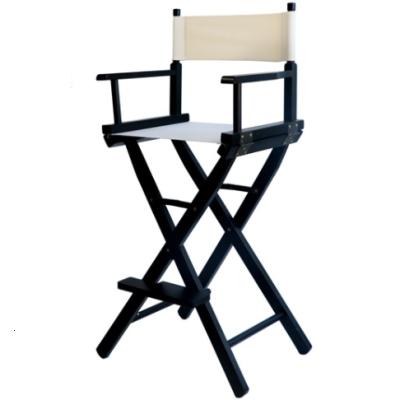 China Foldable Wholesale Commercial Furniture High Bar Wood Folding Director Chair for sale