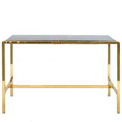 China Black Adjustable Marble Top Rectangle Frame Stainless Steel Gold Furniture Rental Event High Cocktail Table (Other) for sale