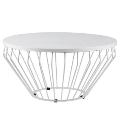 China (Other) wholesale modern design adjustable white metal wire round coffee table for sale