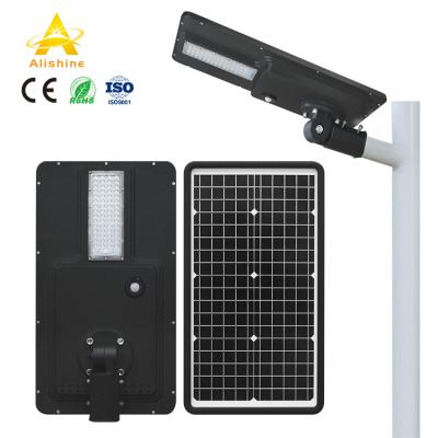 China ROAD IP65 Outdoor Waterproof Alishine Pole Mount 40W Integrated Solar LED Street Light for sale