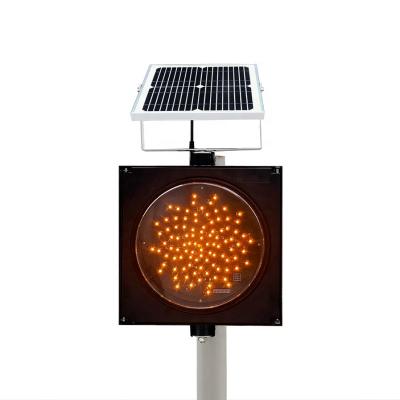 China High Brightness Imported Plastic Solar Led Road Safety Traffic Warning Yellow Flash Light for sale