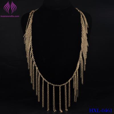 China Fashion Charm link chain tassel necklace brand statement necklace for sale