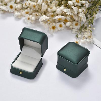 China FENFEN factory direct hot selling leather supply leather custom logo jewelry packaging box ring box for wedding for sale