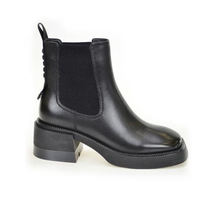 China Waterproof Wholesale Direct Supply Cheap Price Custom Leather Boot Women Black Shoes Turkey for sale