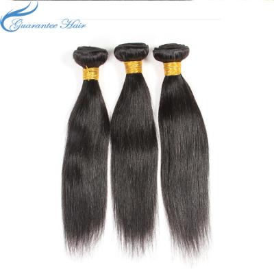 China Silky Straight Wave No Chemical Treated Virgin Brazilian Straight Mink Hair Bundles, Stock 10-28inch for sale