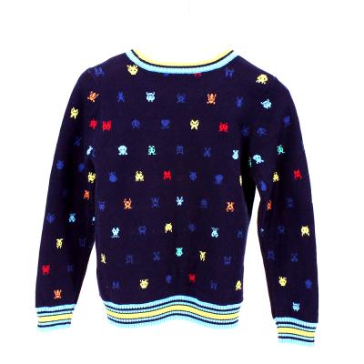 China Winter Warm Children's Sweater Striped Boy Anti-Shrink Knit Sweater Kids Pullover Sweater for sale