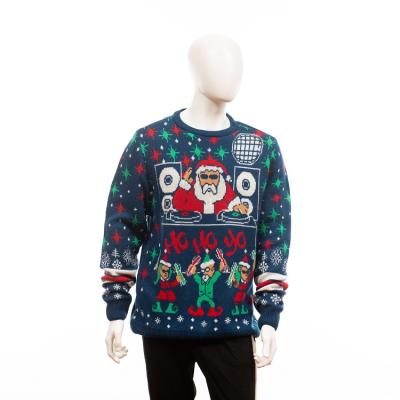 China Anti-Wrinkle Men Knit Ugly Sweater Christmas Sweater Wholesale Custom Plus Sizes Knitwear for sale