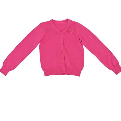 China Girls Anti Shrink Cashmere Sweaters Striped Ruffle Edge Kids Knitting Coats Cardigans for sale