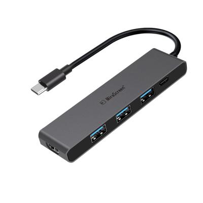 China TC22 Type-C Multifunctional USB 3.0 HDMI Hub Splitter 5 in 1 Hub Spliter for Mac Windows Android Laptop Mobile phone for sale