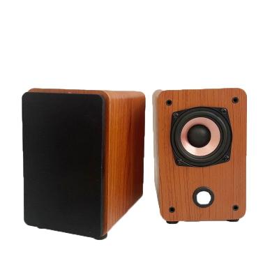 China Blueteeth Wooden Passive Amplifier Computer Bookshelf System Mini HiFi Audio Home Theater 2.5 Inch Sound Speaker for sale