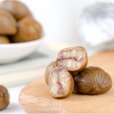 China Fresh Chinese Snacks Qinling Mountain Roasted Peeled Sweet Chestnut For Sale With Competitive Price for sale