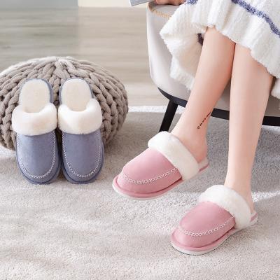 China CUSHIONING Unisex Warm Slippers Home Plush Indoor Slippers Soft Comfortable Winter Bedroom Slippers for sale