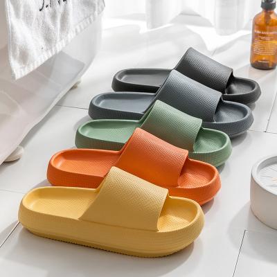 China 2021 New Anti-odor Fashion Platform Women's Unique Slippers Soft Open Toe Slippers Pillow Slide Slippers for sale