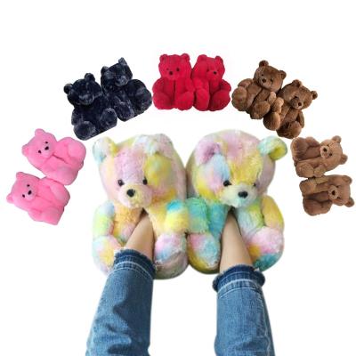 China Fashion Trend Teddy Bear Slippers Comfortable Keep Warm Winter Slippers Teddy Bear Slippers For Women Girls for sale