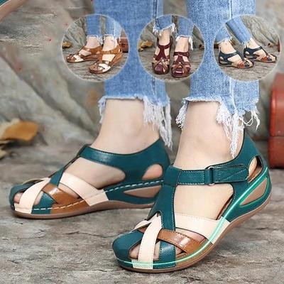 China CUSHIONING fashion women sandals waterproof female slippers fashion casual comfortable outdoor summer round plus size sandals women for sale