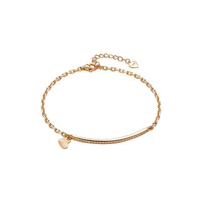 China 2022 FASHIONABLE Wholesale Tiny Love Heart Chain Bracelet Smile Bracelet For Girls Women Jewelry for sale