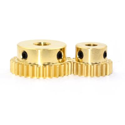 China Garment Shops Copper Gear 20-39 Teeth Cylindrical CNC Milling Machine Spur Gear for sale