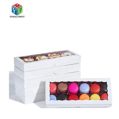 China Recycled Food Baked Cookie Marcaron Cake Macaron By Materials Box Cake Macaron Packaging Box Drawer Paper Box for sale