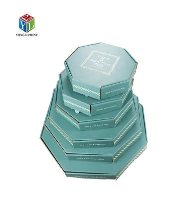 China Recycled Materials Wholesale Folding Corrugated Pizza Packaging Pizza Box for sale