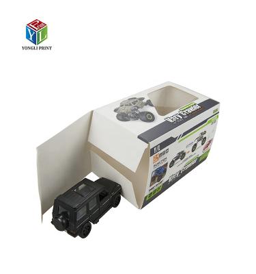 China Recyclable Custom Printed Cardboard Folding Paper Boxes Design Logo Packaging Gift Toy Box With Window for sale