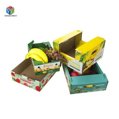 China Recycled Materials Cardboard Strawberry Fruit Corrugated Food Packing Boxes and Beverage Fruit and Vegetable Packaging Rectangle 1000pcs for sale