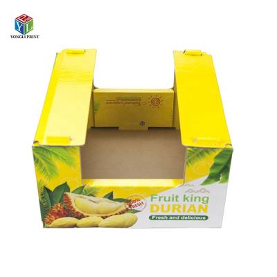 China Recycled Materials Color Custom Cavity Top Fruit Vegetables Packaging Corrugated Paperboard Boxes Food And Beverage Packaging UV Coating Accept for sale